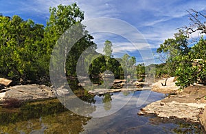 Pools above twin falls in Kakadu