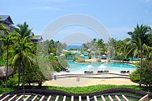 Pools on the beach in South Chinese Sea, China, Hainan