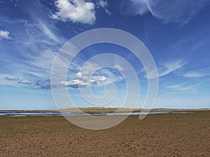 The pools and wet sand of the Headwell Sands at Tentsmuir Point