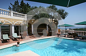 Poolside at bormes les mimosas.