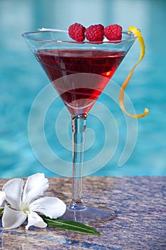 Poolside Raspberry Cosmopolitan