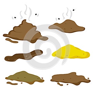 Poop Fecal Cartoon Vector photo