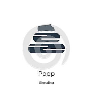 Poop icon vector. Trendy flat poop icon from signaling collection isolated on white background. Vector illustration can be used