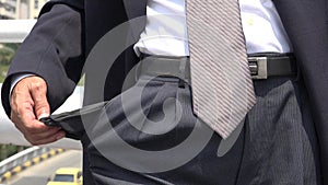 Poor Business Man With Empty Pockets