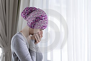 Poor cancer woman