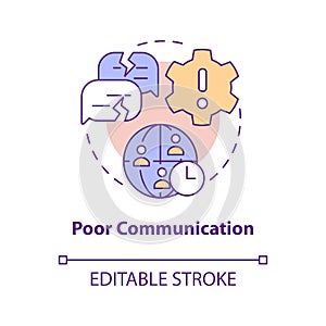 Poor communication concept icon