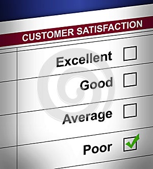 Poor customer survey terrible service