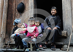 Poor family in the old village in Guizhou, China