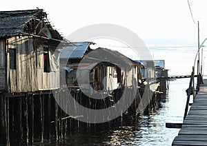 Poor houses above sea