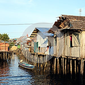 Poor houses above sea