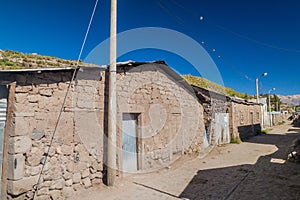 Poor houses in Cabanaconde village