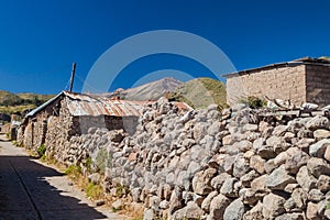 Poor houses in Cabanaconde village