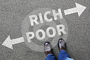 Poor rich poverty finances financial success successful money bu