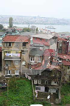 Poor rural settlements in istanbul, turkey.