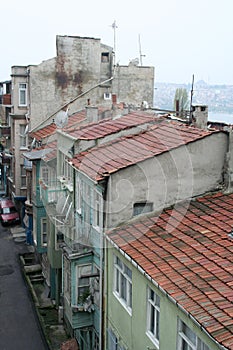 Poor rural settlements in istanbul, turkey.