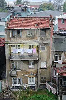 Poor rural settlements in istanbul, turkey.