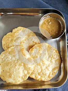 poori with salna homemade