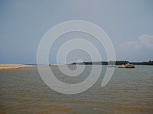 Poovar golden sand beach and estuary, Thiruvananthapuram, Kerala