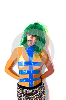 Pop art avantgarde girl