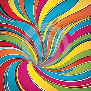 Pop art background color center twirl swirl abstract hippie