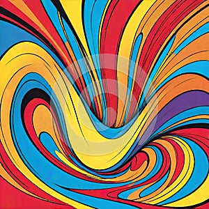 Pop art background color swirl colorful hippie 1960