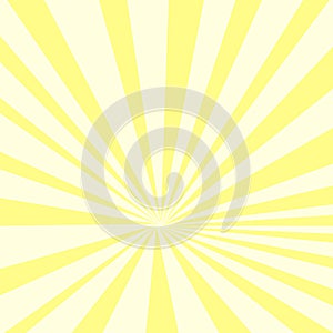 Pop art background, yellow sun rays on an orange background, vector points
