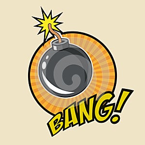 Pop art bang bomb design