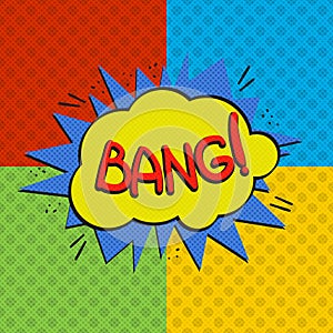 Pop art bang logo