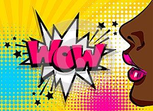 Pop art cartoon comic woman