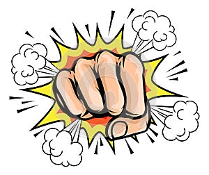 Pop Art Cartoon Fist Graphic