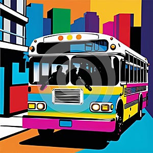 Pop art City Bus