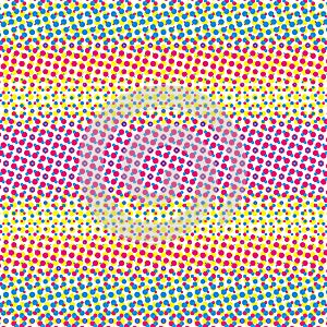 Pop Art Color Retro Dots Stripe Mix Texture Background Pattern