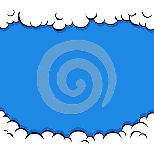 Pop art Comic Background. with Cloud and shine bright Vector Illustration