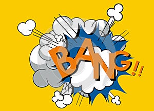 Pop art comic bang speech bubble. Illustration design