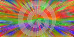 Pop art comic book or cartoon sun rays or explosion in of neon colors in radial stripes with glowing