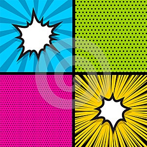 Pop art comic book colored backdrop