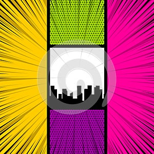 Pop art comic book colored backdrop