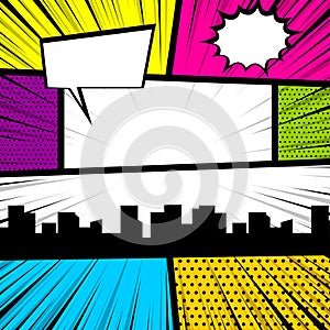 Pop art comic book colored backdrop