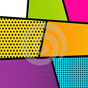 Pop art comic book strip background