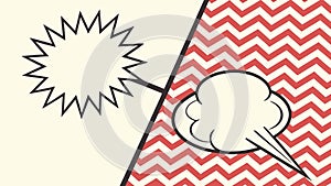 Pop Art Comic Panel with Burst, Blank Speech Bubble, vector design Generative AI