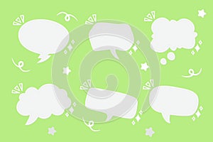 pop art comic speech bubbles with different emotions and bright composition with explosive halftone rays