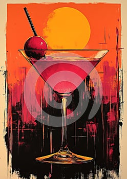 Pop Art Cosmopolitan Screen Print photo
