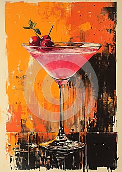 Pop Art Cosmopolitan Screen Print photo