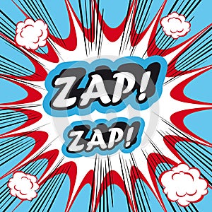 Pop Art explosion Background Zap Zap!retro and vintage background photo