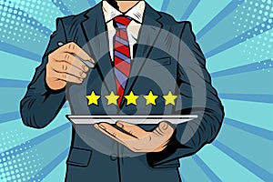 Pop art Five stars rating quality review of service