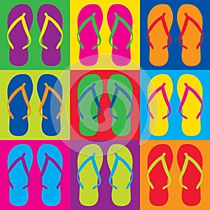 Pop Art Flip Flops