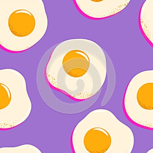 pop art fried eggs seamless pattern