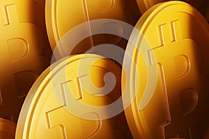 Pop art full frame bitcoin coins