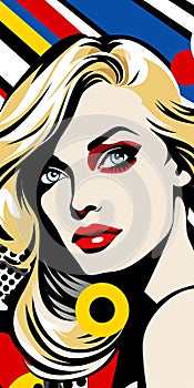 Pop Art Girl: Bold Graphic Design Inspired By Roy Lichtenstein photo