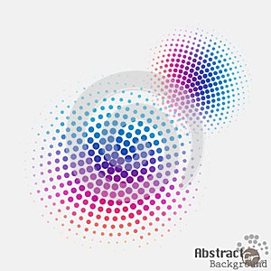 Pop art halftone spotted dotted ecircle. Pop-art vector